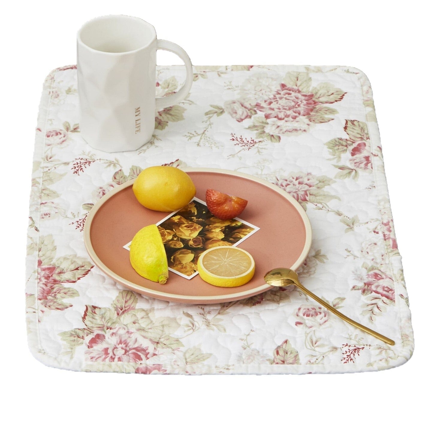 Quilted Cotton Dining Table Placemats 13” x 19”, set 4