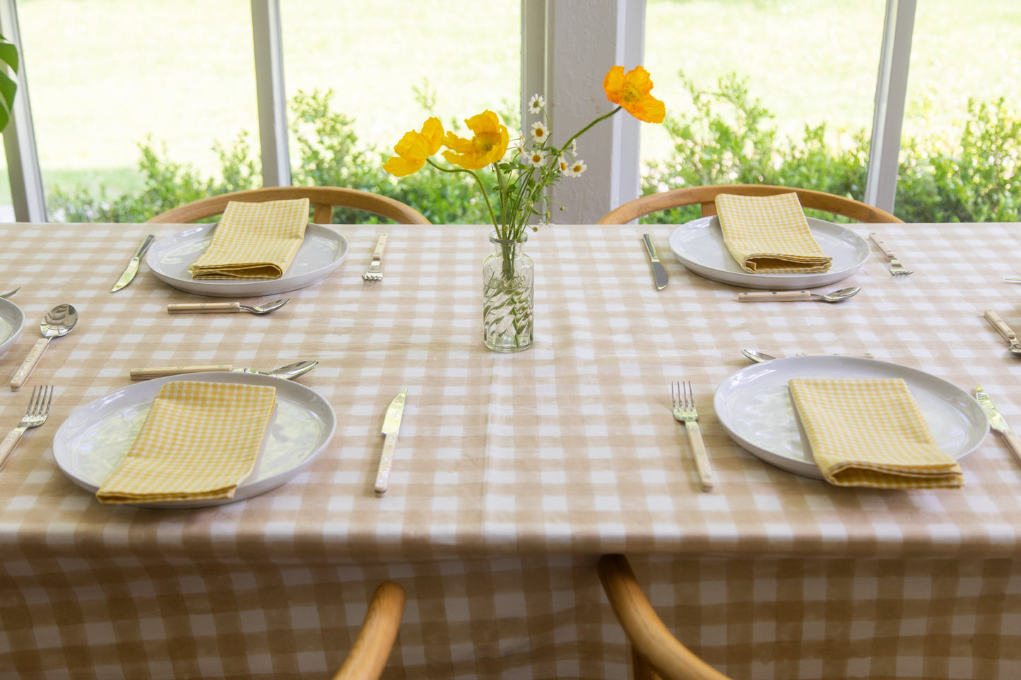 Gingham Napkins, set 4
