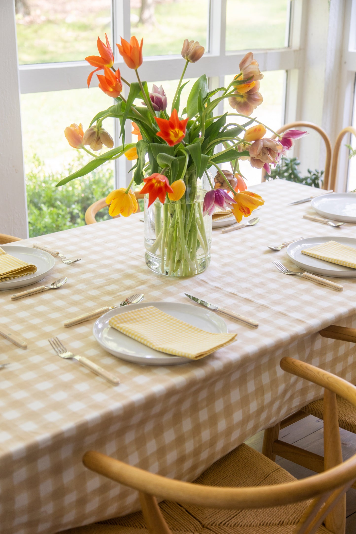Gingham Napkins, set 4