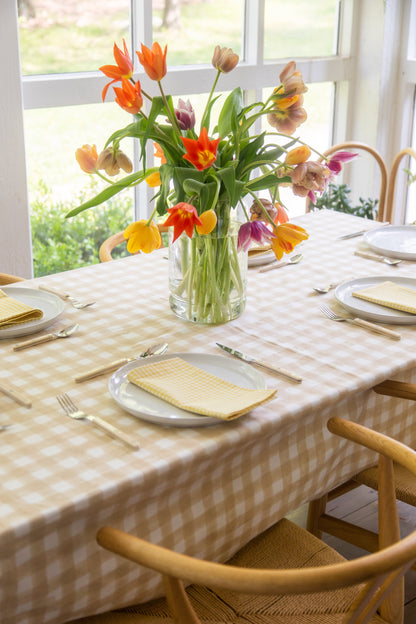 Gingham Napkins, set 4